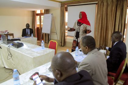 Commissioner - HRD & P Hjjat Sharifa Buzeki facilitates at the Review of Business Process mapping recently