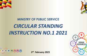 Circular standing instruction No.1 of 2021
